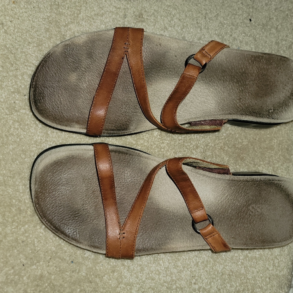Bass Women's Brown Leather Sandals Size 11